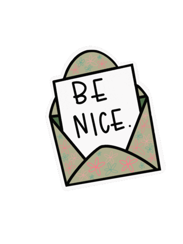 Letter Be Nice Sticker