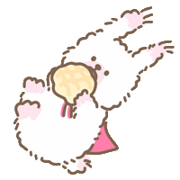 Rabbit Eating Sticker by koimoffee