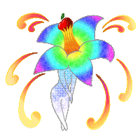Mandrakne rainbow flower adorable colors Sticker
