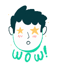 Stars Wow Sticker by Koombea