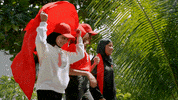 Gathering Fire Up GIF by Vodafone Oman