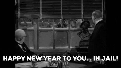 scottmonty giphygifmaker happy new year wonderful life in jail GIF