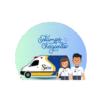 Chegando Sticker by Ambulancia Plus Santé