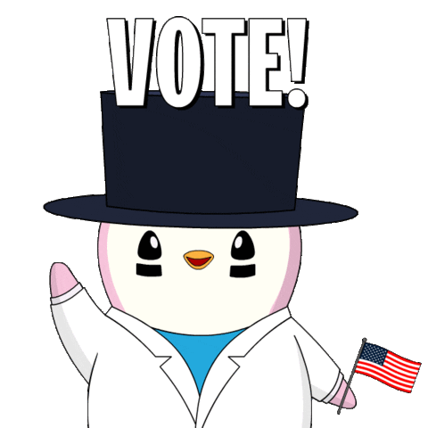 Voting Election Day Sticker by Pudgy Penguins