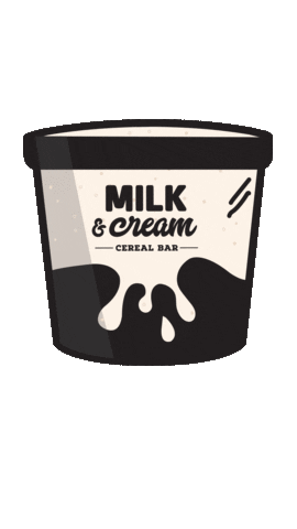 shake icecream Sticker by Milk And Cream Cereal Bar