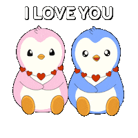 I Love You Hearts Sticker by Pudgy Penguins