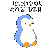 I Love You Hug Sticker by Pudgy Penguins