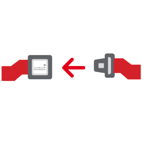 Travel Buckle Up Sticker by Royal Jordanian