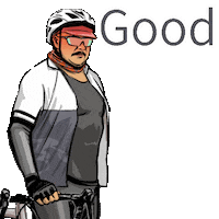 Illustration Bicycling Sticker