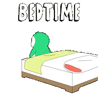 Tired Time For Bed Sticker by Abster