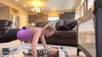 Mother's 'Baby Workout' Combines Core and Kisses