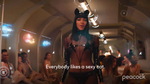 Kylie Bunbury Cat Costume GIF by PeacockTV