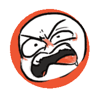 Angry Face Sticker