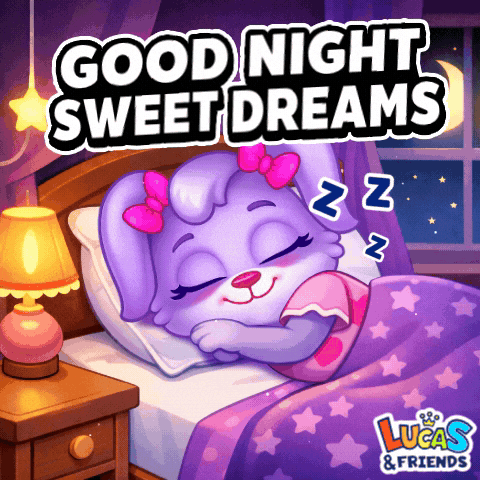 Sleepy Good Night GIF by Lucas and Friends by RV AppStudios