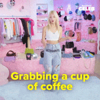 Grabbing a cup of coffee