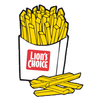 natural cut fries Sticker by Lion's Choice