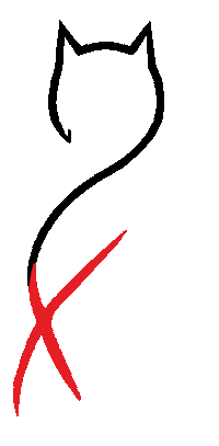 Capaxtanecnamax dance cat white red Sticker