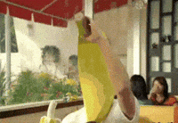 Banana Peel Fruit GIF by ElmonX