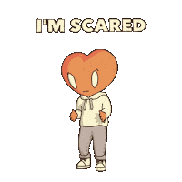 Scared Fear Sticker by LT3 Creations