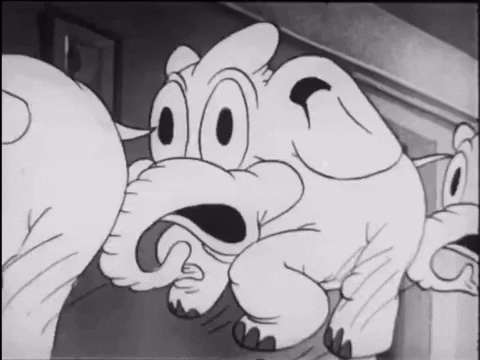 kevcraven elephant rubberhose animated loop van beuren GIF