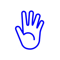 grillitype hand one three numbers GIF