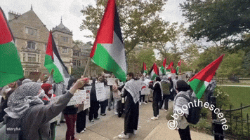 Pro-Palestine Demonstrators Rally at University of Michigan