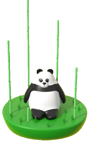 panda bamboo Sticker
