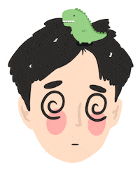 Confused Confusion Sticker by Patricia Tjandra