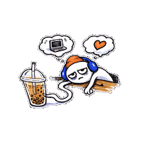 Tired Bubble Tea Sticker