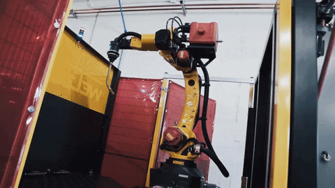 WeldBot giphygifmaker robot automation fanuc fronius welding industry industrial industrialautomation robotics GIF