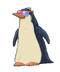 sannannas penguin bird sunglasses glasses Sticker