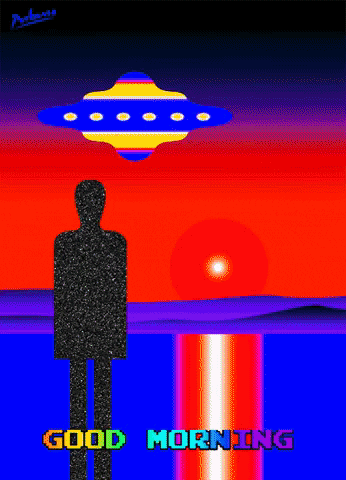 Good Morning Aliens GIF by PEEKASSO