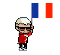 France Pixel Sticker