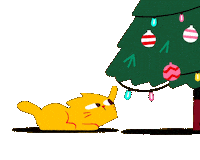 Cat Christmas Sticker by Denner