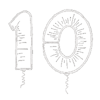 Balloon Number Sticker