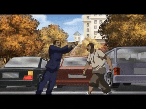 Boondocks Dropkick GIF