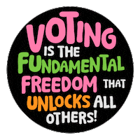 Freedoms Voting Sticker by Moonlight Mile