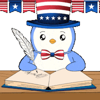 4Th Of July Penguin Sticker by Pudgy Penguins