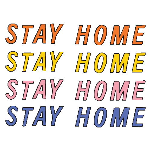 Stay Home Sticker by Martina Martian