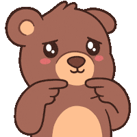 Sad Brown Bear Sticker by BEARISH