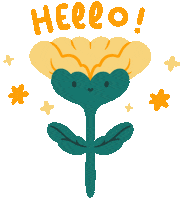 Flower Hello Sticker by Sunshunes