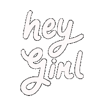 Hey Girl Illustration Sticker