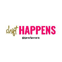 Shit Happens Try Again Sticker by Jennifer Marie