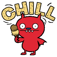 ice cream chill Sticker by UglyDolls