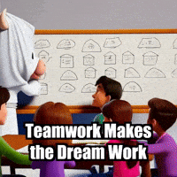 Teamwork Makes The Dream Work GIF by Sagemoohammad