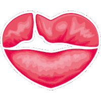 Spaltkind love heart lips liebe Sticker