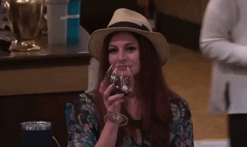 kellenwhaley wine stare eyeroll bigbrother GIF