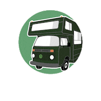 arlequinaylaruta travel viaje vw kombi Sticker
