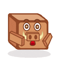 piglinhost reaction wow shocked emoji Sticker