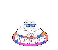 Happy Weekend Sticker by TheLittleLabs